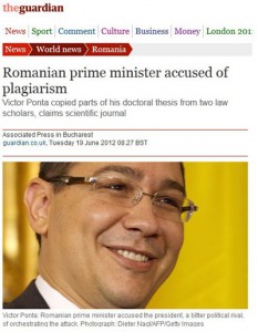 Ponta, plagiat - Prea multi infractori in Romania