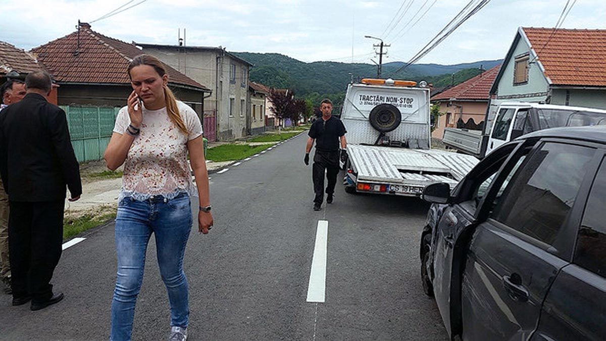 Magda Lungu la locul altercatiei