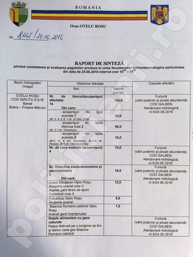 Raport sinteza 1 in Consiliul Local, 27 iunie 2016
