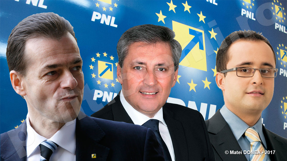 Candidatii PNL Ludovic Orban, Cristian Busoi si liderul Marcel Vela