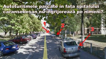 Autoturisme parcate aiurea la spital