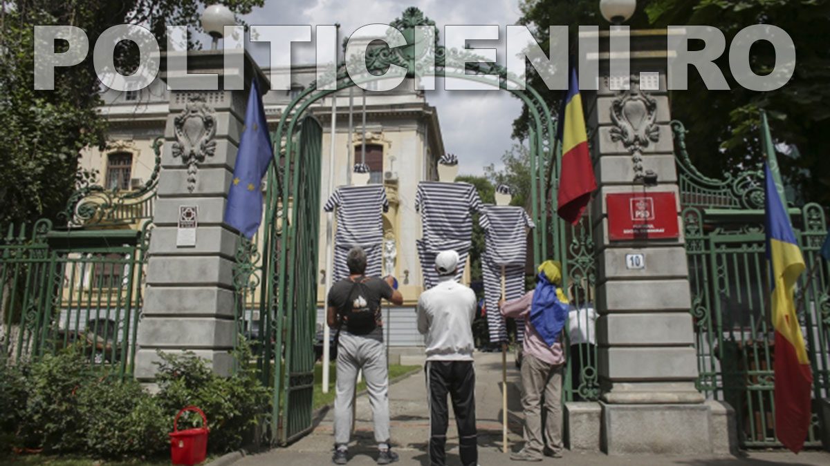 Protest la adresa PSD si a lui Liviu Dragnea