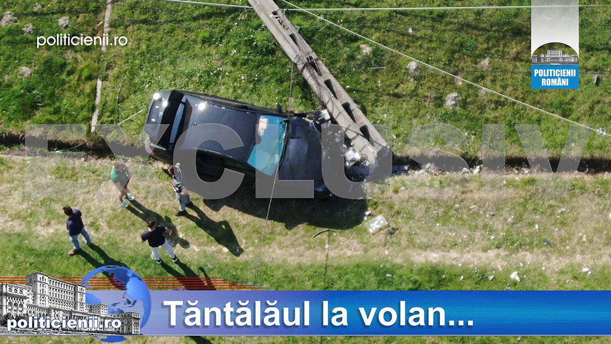Un Mercedes de smecher a facut knockout un stalp
