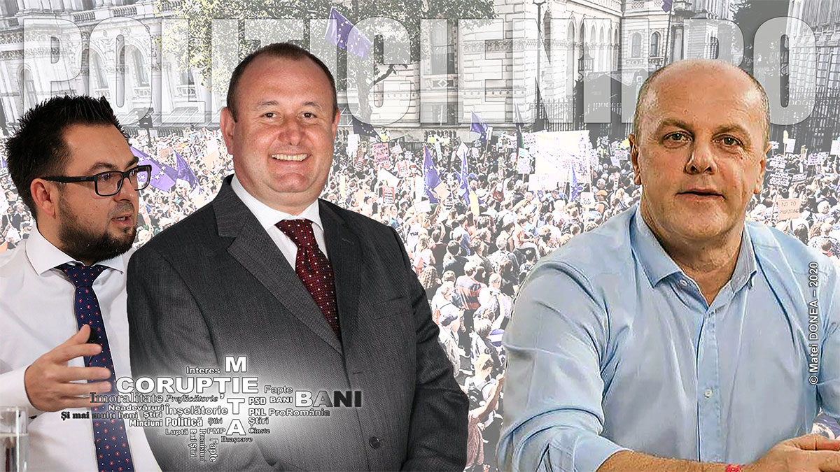 Primarul Ioan Popa, deputatul, Ion Mocioalca si jurnalistul Dani Stanciu