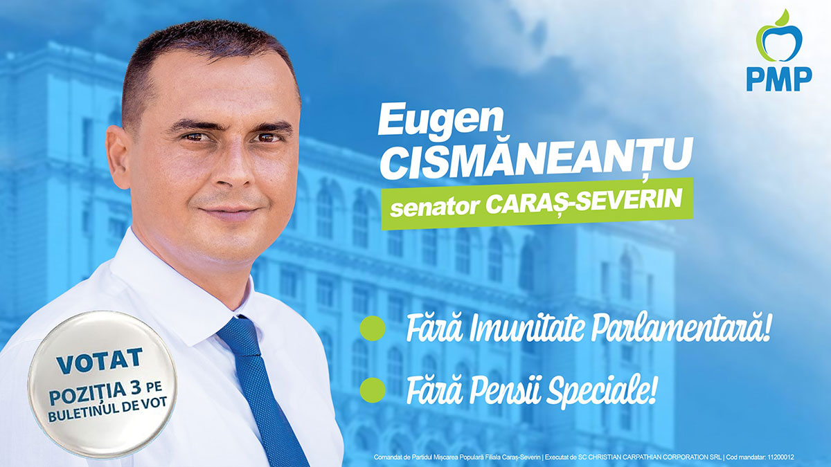 Eugen Cismaneantu, Senator din Caras Severin