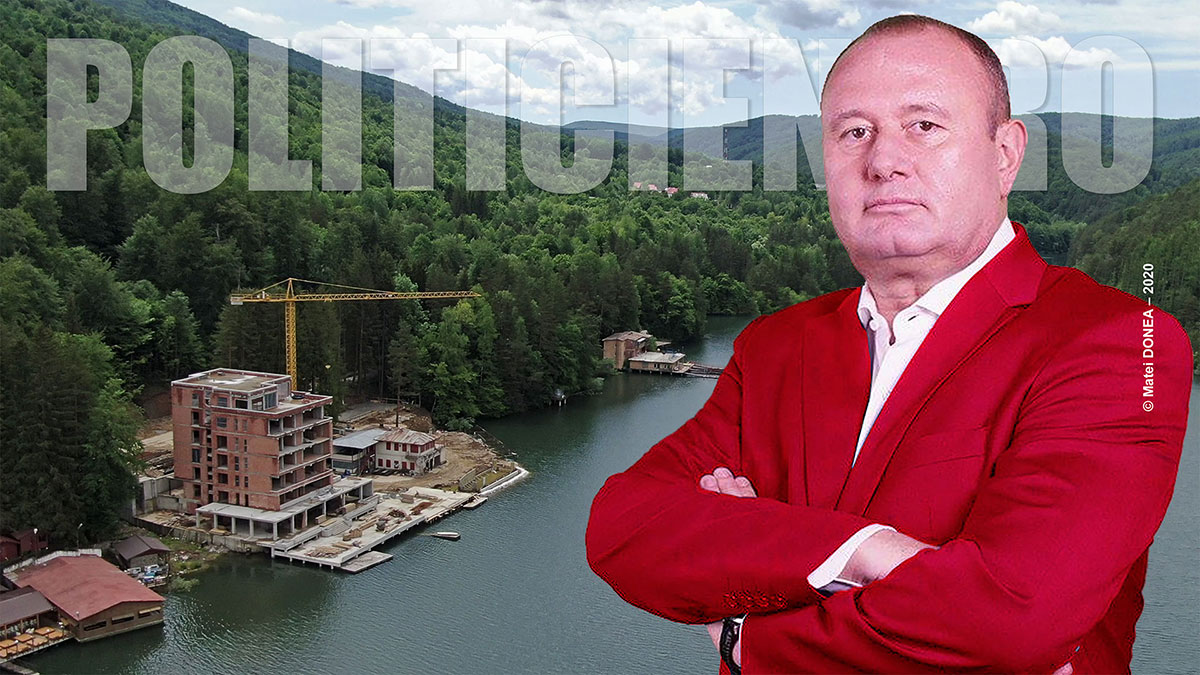 Hotelul lui ion Mocioalca de pe malul lacului Gozna - Valiug