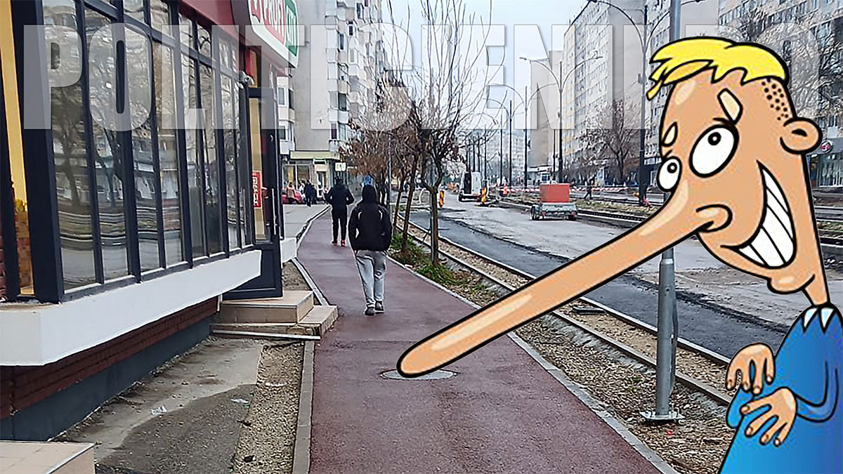 Fara trotuar, doar pista de biciclete