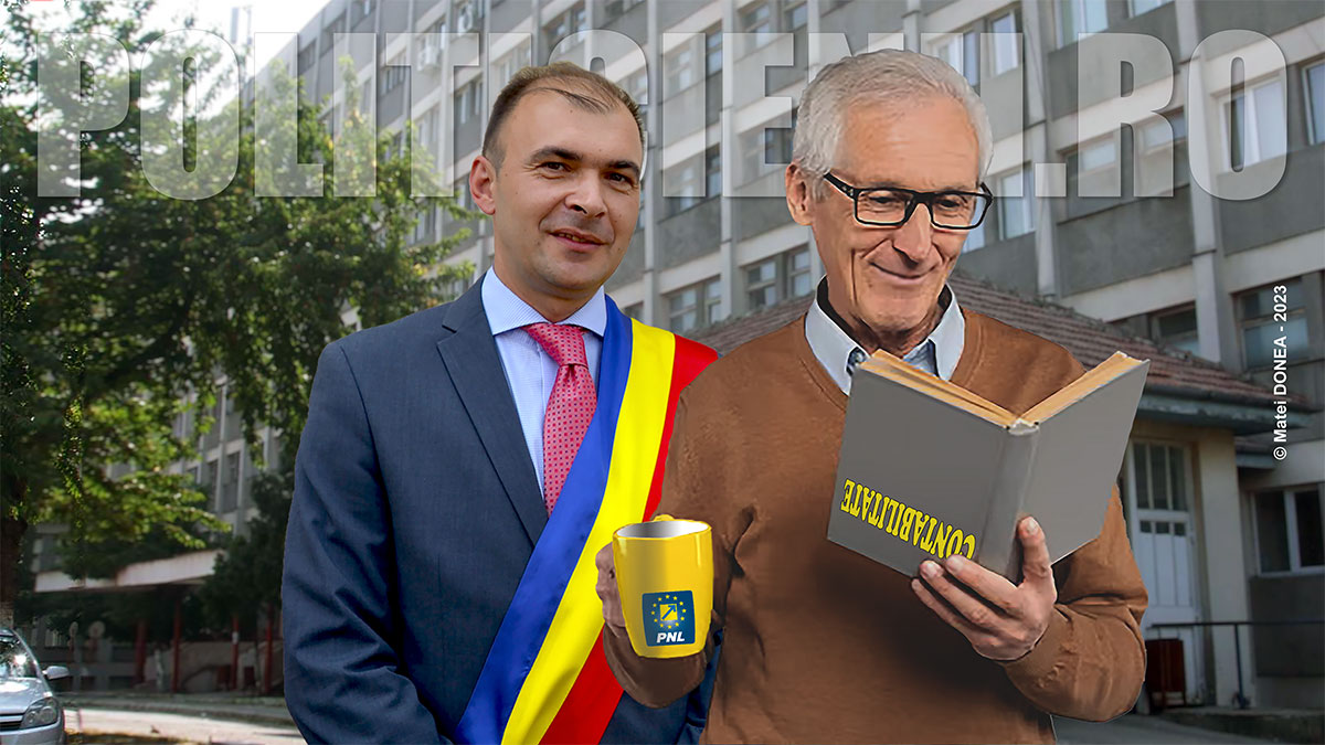 Primarul Felix Borcean si directorul Adrian Dorobant