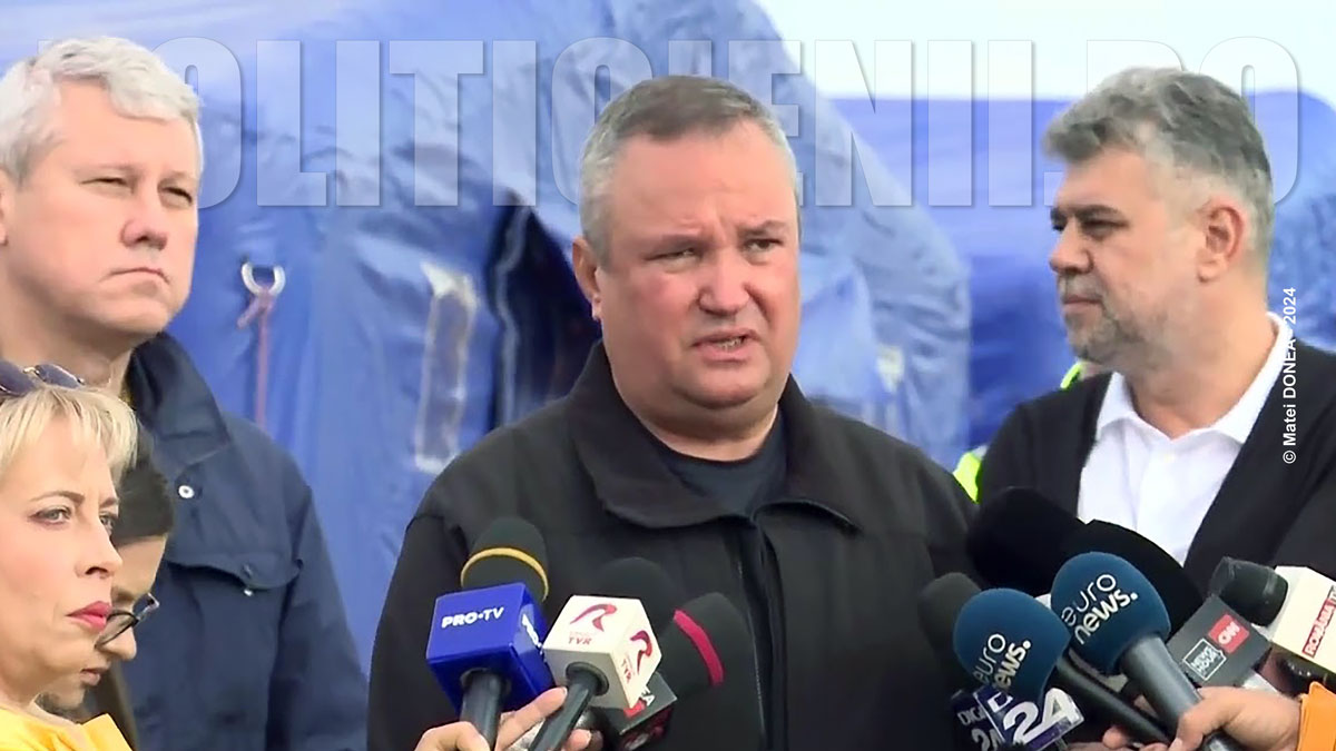 Nicolae Ciuca,Marcel Ciolacu si Catalin Ppredoiu la inundatii