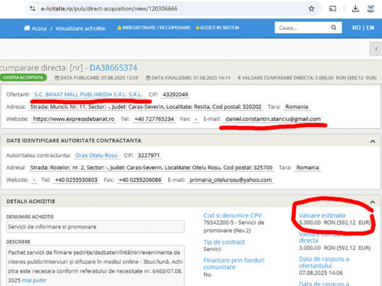 Achizitie directa SEAP - DA38665374 Achizitie directa SEAP - DA38665374