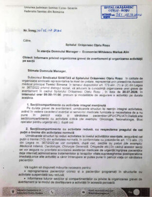 Notificarea Sanitas Notificarea Sanitas